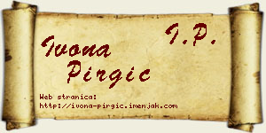 Ivona Pirgić vizit kartica